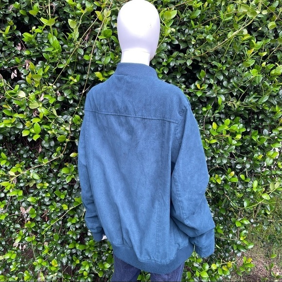 TASSO Elba Vegan Emerald Green Suede Racer Style Men’s Classic Jacket - Picture 3 of 10